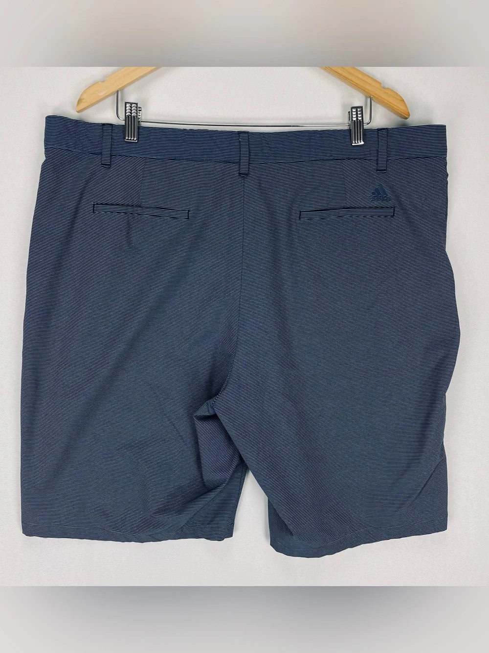 Adidas Performance Shorts Men’s 42 Blue Striped Lightweight Stretch Golf 11” Ins